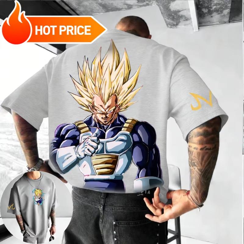 Unisex Summer Dragon Ball Vintage Cotton Fitness Casual Short Sleeve T-shirt