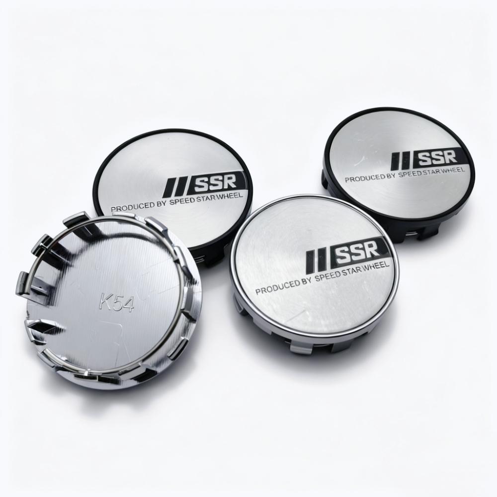 4pcs SSR Logo Emblem Badge Car Wheel Center Caps 54MM 50MM Wheels Hub Cap NRim Hubcaps Dust Cover Replace Car Styling Accessories
