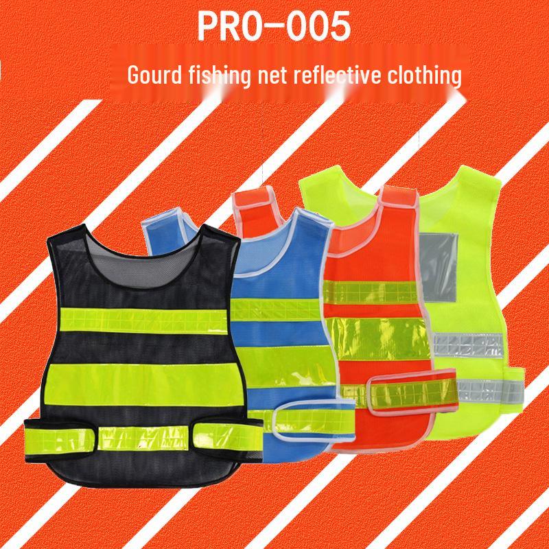 Fluorescent Mesh Reflective Vest for Construction, Traffic, and Cycling - Multi-color High Visibility