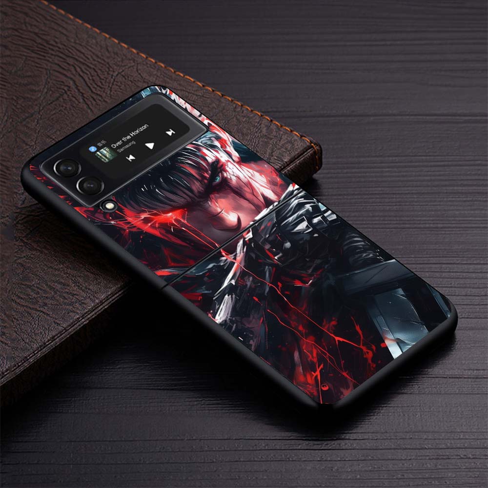 

G-Guts B-Berserks Аниме Жесткий Черный Чехол для Телефона Samsung Galaxy Z Flip 7 6 5 4 3 5G Чехол-Книжка Flip7 Flip6 Flip5 Flip4 Flip3 Узор Samsung Z Flip