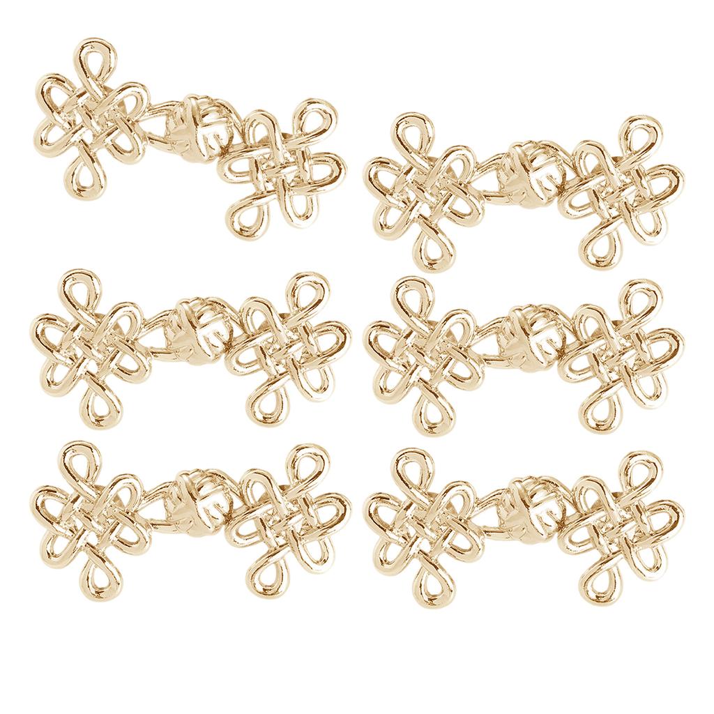 3/6Pieces Chinese Knot Waist Tighten Pin for Pants Jeans Waist Cinching Button Clasp Waist Brooch Clip Waist Fitness Pin