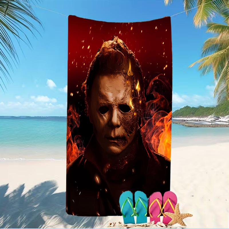 Beach Towel with The Revenge of Michael Myers Pattern - Soft,absorbent,machine Washable Lightweight&Modern,swimming,Travel Essentials