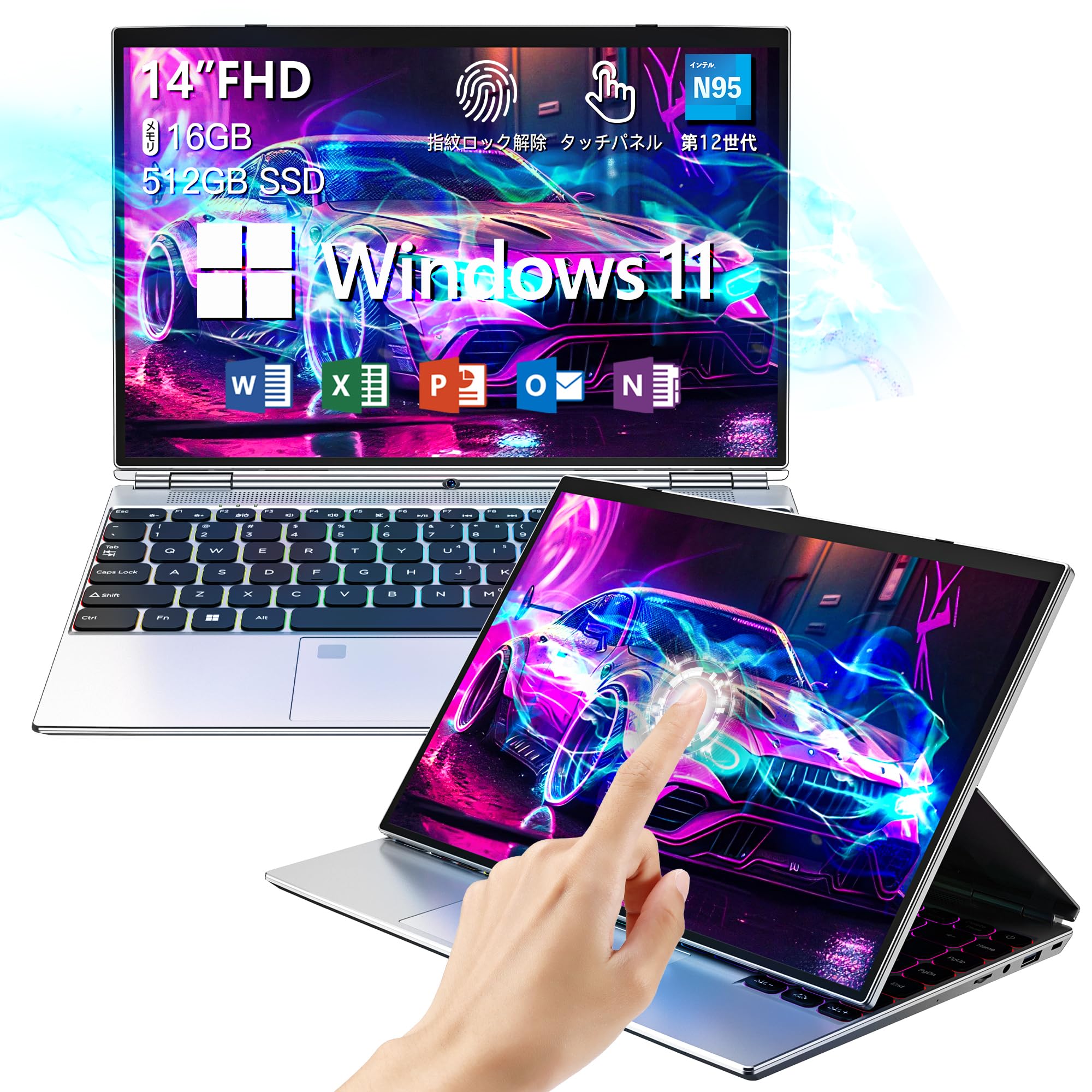 

VETESA Lightweight N95 Notebook Touch 2024 New 14 SSD Maximum Windows High Speed Heat Quiet FHD Wide Viewing Speed 5G Notebook Laptop, PC, Panel,