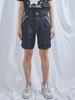DILETTANTISME Unisex Raw Denim Single-Pleat Bermuda Jeans