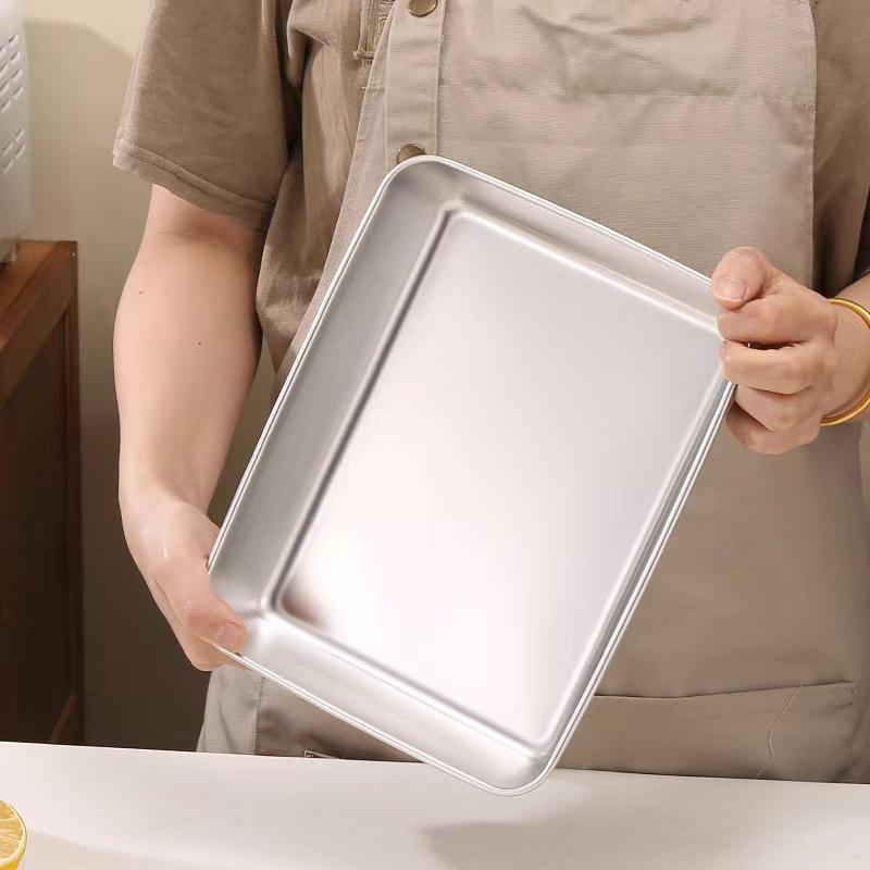 1/2/3/5 szt. Pojemnik na żywność ze stali nierdzewnej 304 z pokrywką Kuchenny pojemnik do przechowywania Świeże tacki do lodówki