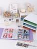 A5 Wide Binder Macaroon Photocard Holder Kpop PU Leather Magnetic Edge Photo Card Collect Book 3inch 4grid Photo Album Korean