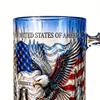 250th Anniversary Whiskey Bottle Thick Glass Decanter with Handle Beer Mug for History Buffs And Veterans