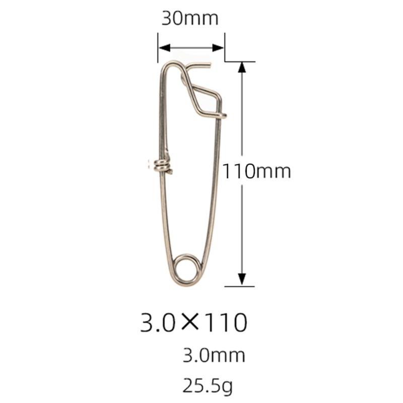 Stainless Steel Fishing  Pins With Open Eyes / Closed Eyes Swivel Connector Long Line Trolling