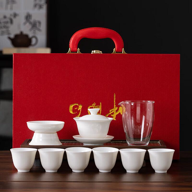 Biaoxing Dehua White Porcelain Kung Fu Tea Set