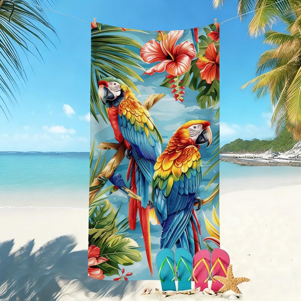 

1pc Tropical Paradise Beach Towel, Soft Absorbent, Multi-Use for Bath Pool Beach Summer Travel, Essential for Summer Fun Outdoor W40*H60(CM)