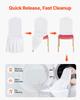 30 Pcs White Chair Covers, Polyester Spandex Chair Cover, Stretch Slipcovers for Wedding Party Dining Banquet Flat-Front Chair Covers, Fits Chair