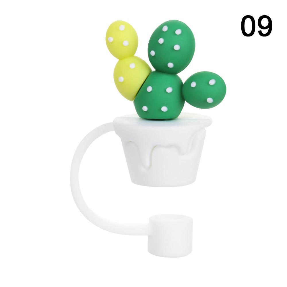 Dop de paie etanș cu desene animate, capac de băut, capac de praf din silicon, dop de paie, accesorii pentru ceașcă