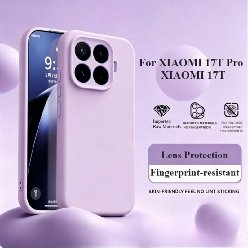 For XIAOMI 17T 17TPro Liquid Silicone Phone Soft Case Solid Colour Matte Lens Protection Cover For Xiaomi MI17T Pro Bumper Shell