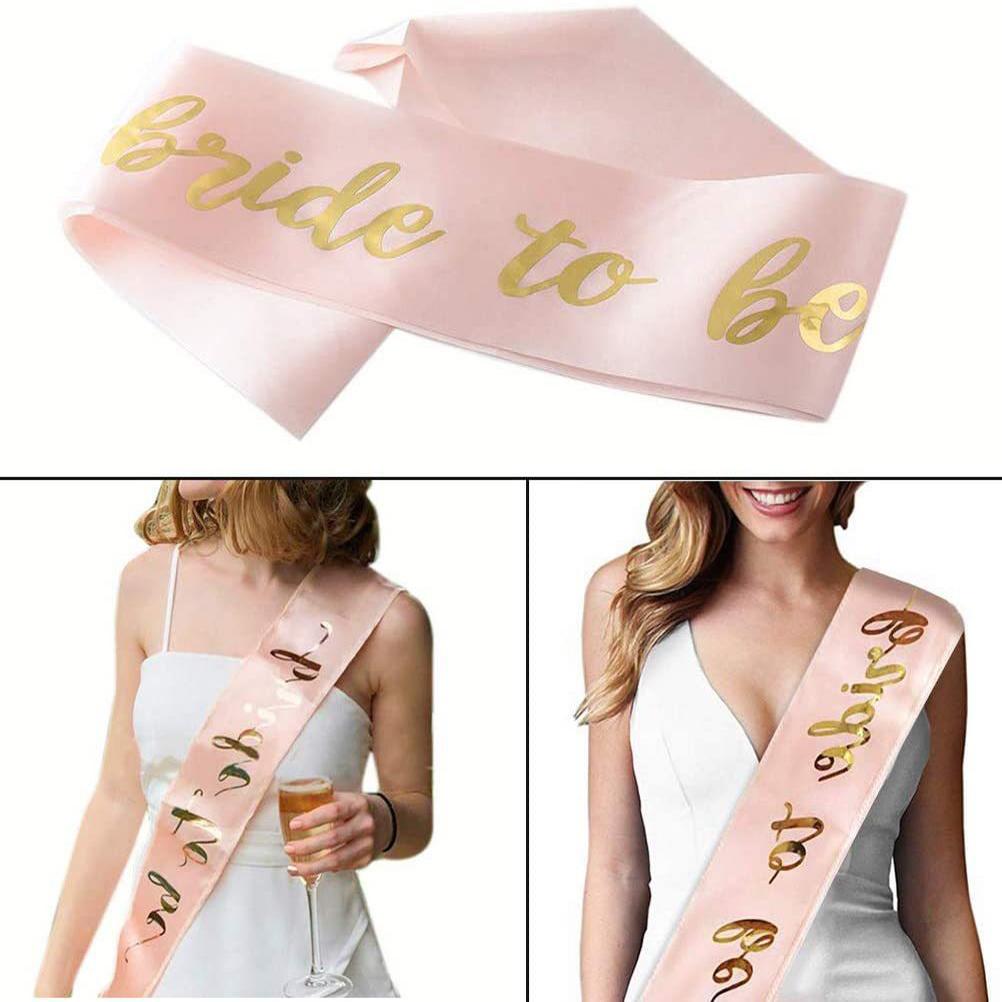 Bride Headwear Set Bridal Veil Waistband Crown Decoration Accessories for Wedding Party Rose Gold