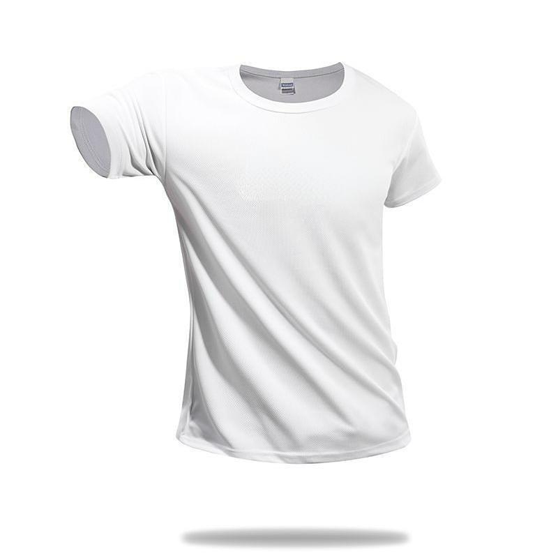 2024 New Summer Adult Leisure Breathable Quick-drying Fitness Sports Solid Color Short-sleeved T-shirt