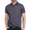 Men Casual Solid Color Turn Down Collar Short Sleeve Polo Shirt