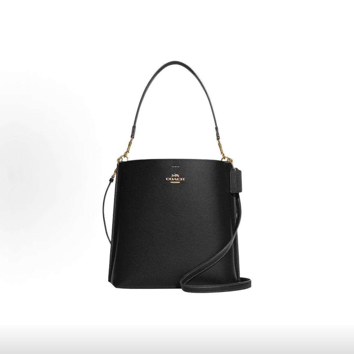 [Pre-Owned] Mollie Logo Solid Leather Bucket Bag - Excellent #1YFCLWM ONE SIZE