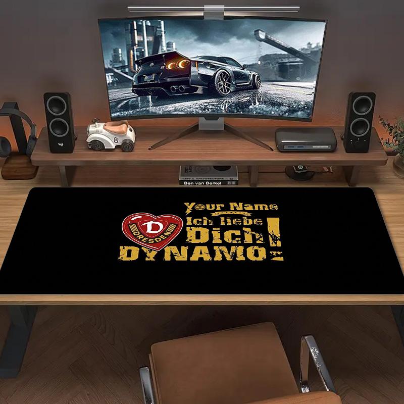 Dynamo Dresden Custom Name Large Size Mouse Pad Large Gaming Table Cushion Non-slip Laptop Tablet Big Mousepad XXL Mat Mini PC Playmat With Lock Edge