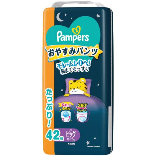 

[Трусики большого размера] Pampers Подгузники для сна (12~17 кг) 42 штуки