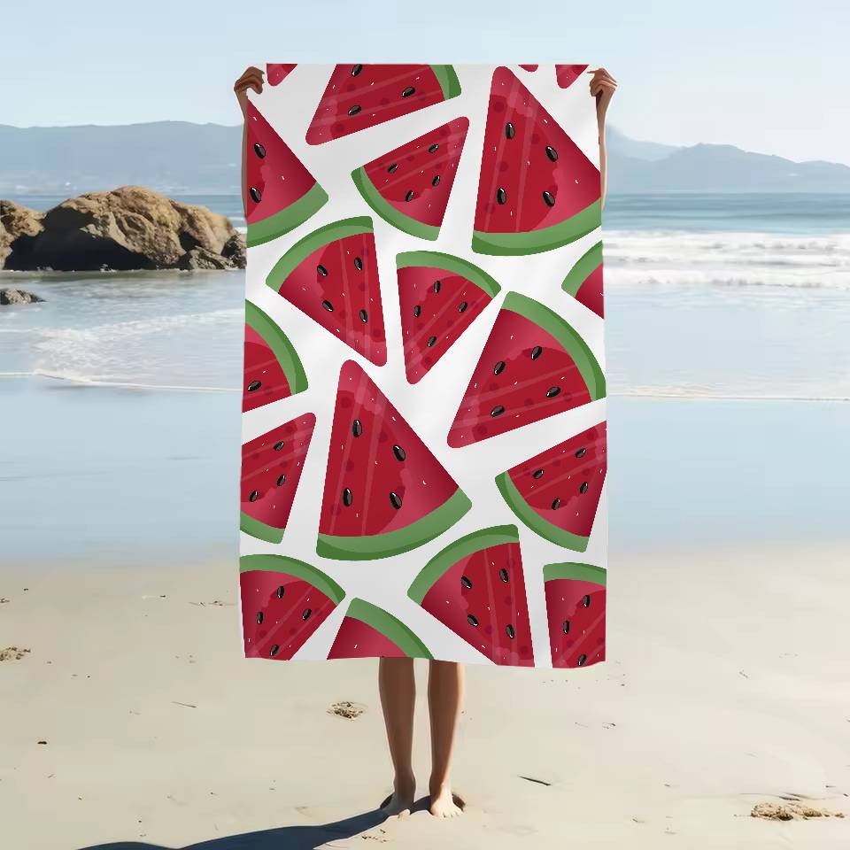 Fruit Watermelon Pattern Print Microfiber Beach Towels Quick Dry Towel Sand Beach Towels Pool Towel For Travel Swim Pool Yoga
