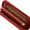 Lisa Larson Round Zipper Long Wallet for Genuine Lisa Larson [Lisa Larson] Women, Leather, Cowhide, Mikey, LTLY-02 (Red)