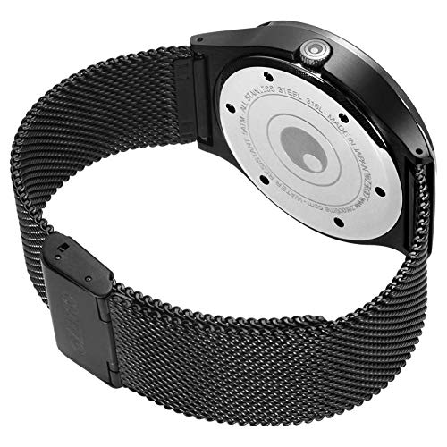 ZERO ZEROO Quarter Moon Quartz Design Watch for Men and Women, W08031B03SM03, Authentic