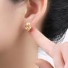 ANENJERY Orecchini a forma di fiore con spirale antizanzare per donna senza fori per le orecchie, orecchini con clip, gioielli versatili alla moda, regali