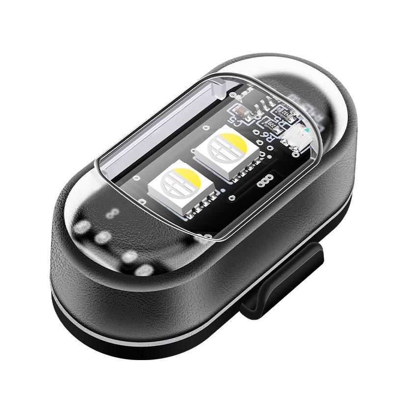 Universal Eight-Color Wireless Remote Control Navigation and Warning Light for Drones and Motorcycles