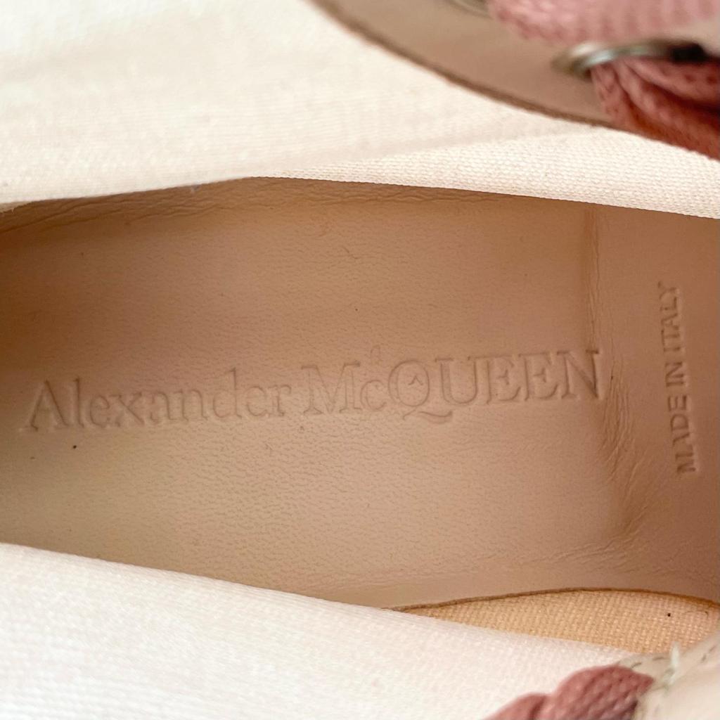 Eccellenti Alexander McQueen Sneakers alte TREAD MESH Rosa cipria Nylon Donna Usate