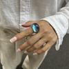 Transparent Colored Resin Ring, Smooth Curved Stackable Declaration Ring, Suitable for Daily Party Wear