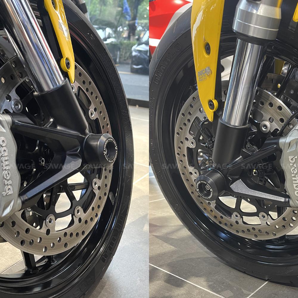 For DUCATI Monster 821 797 DesertX Multistrada 950 1200 1260 Panigale 899 959 Motorcycle Axle Fork Crash Slider Wheel Protector