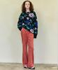 Dyuidyui Flower Corduroy Pants_Pink