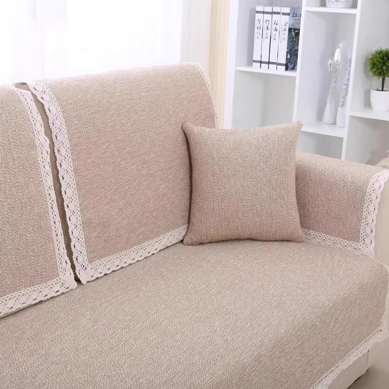 

Cotton Linen Sofa Cushion Cushion Non-Slip New 2025 All Year Round Neutral High-Grade Cushion Thick Fabric Linen Living Room Beige 45*45cm pillowcase without core