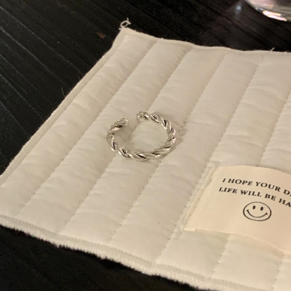 Retro Do Old Watch Chain Opening Ring Twist Index Finger Ring Female Simple Street Fashion Niche Finger Ring Finger Rings Geometric Party Jewelry