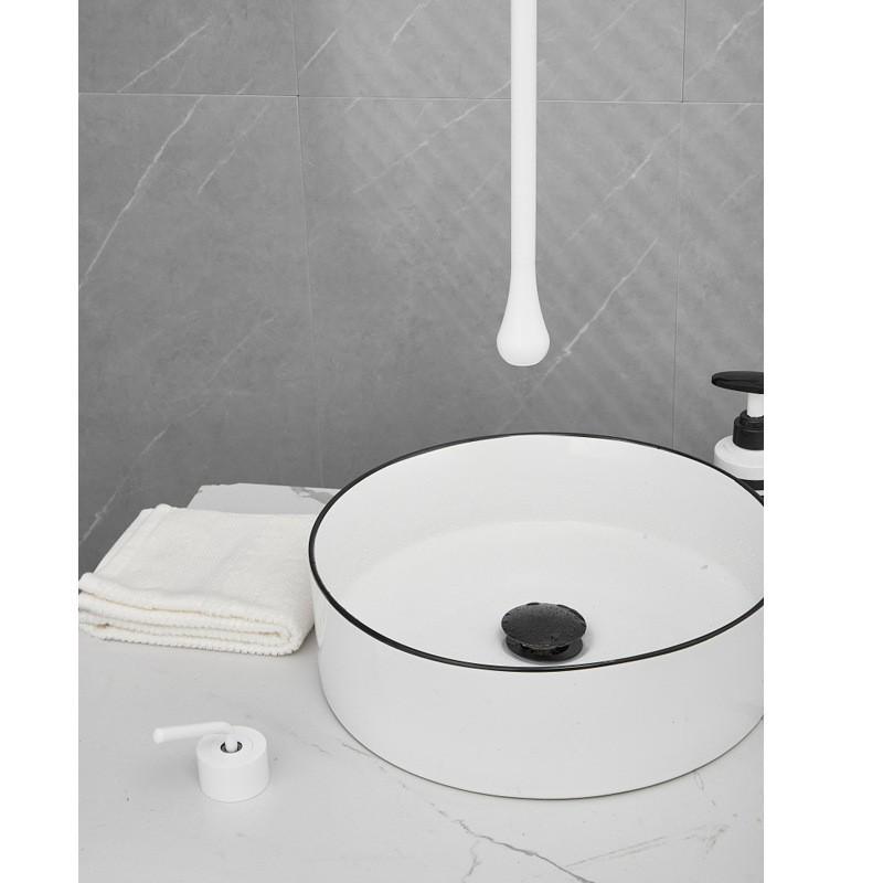 Wall-Mounted Water Drop Faucet with Adjustable Boom, Single-Hole Control, for Hot & Cold Water