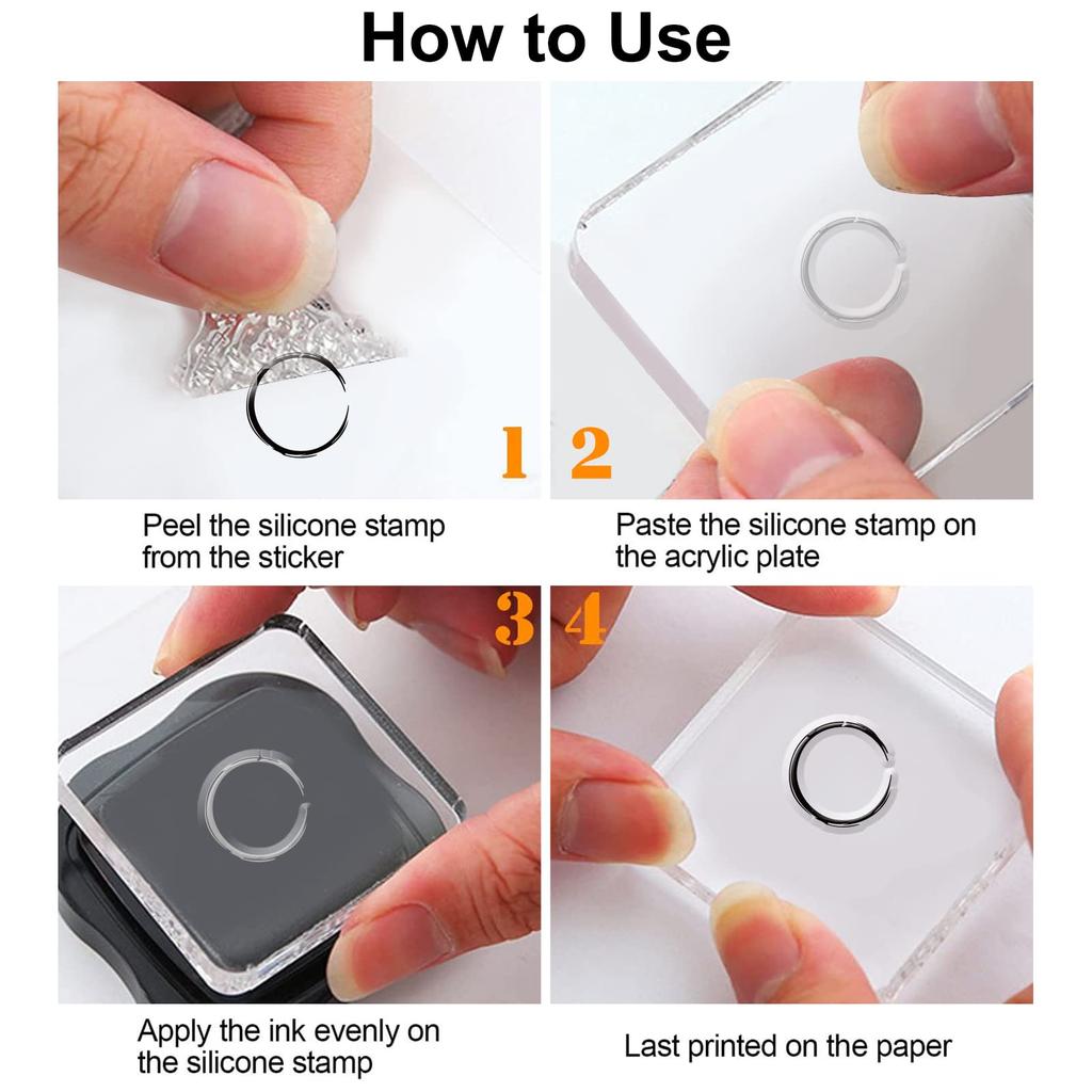 BENECREAT Clear Silicone for and Albums Stamp, Stamp, Flower, Round, Transparent, Planners, Seals, Scrapbooking, Calendars,