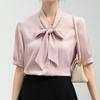 NaVaVa Women Ribbon V Neck Short sleeVe Blouse Nb2802