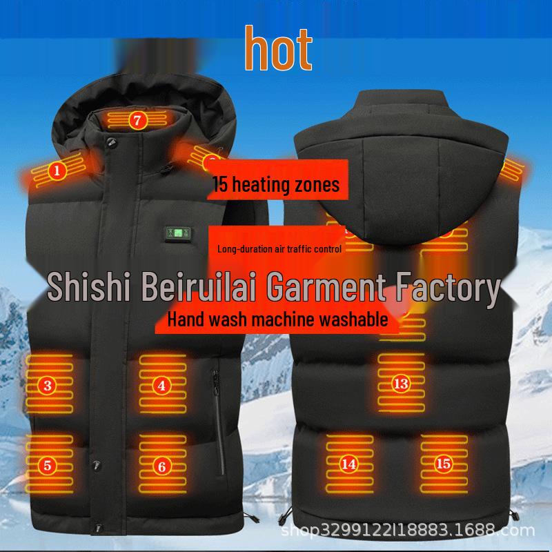

15th District USB Heating Vest: Unisex Winter, Smart Constant Temperature Warmth M