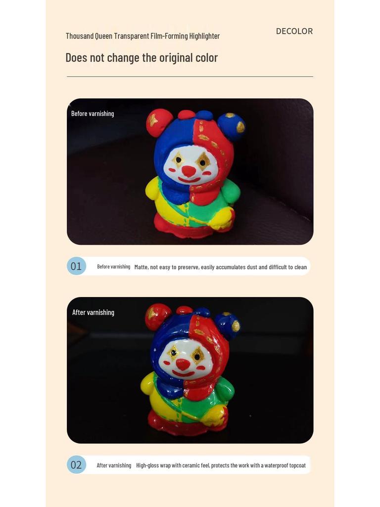 Ultra Bright Quick-Drying Clay Brightener & Alkaline Water Knot Bread Plaster Doll Stone Oil Painting