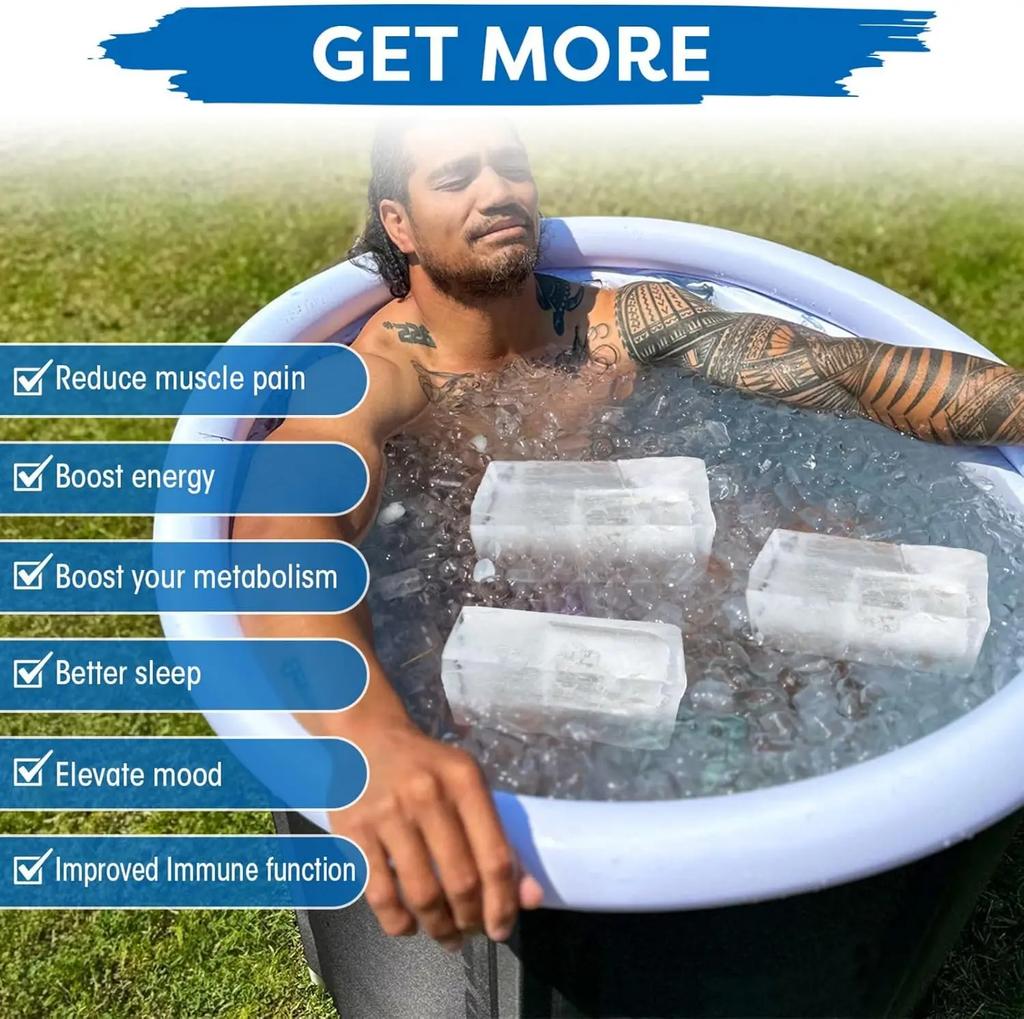 1/3/5PCS Extra Large Silicone Ice Mold Crate Efficient Freezing Ice Bath Large Ice Cube Mold Ice Bucket Ice Block Mold