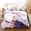 Game Genshin Impact Kamisato Ayaka 3D Bedding Set Duvet Cover Pillowcases Single Twin Full Queen King Size Home Decor Quilt Boys