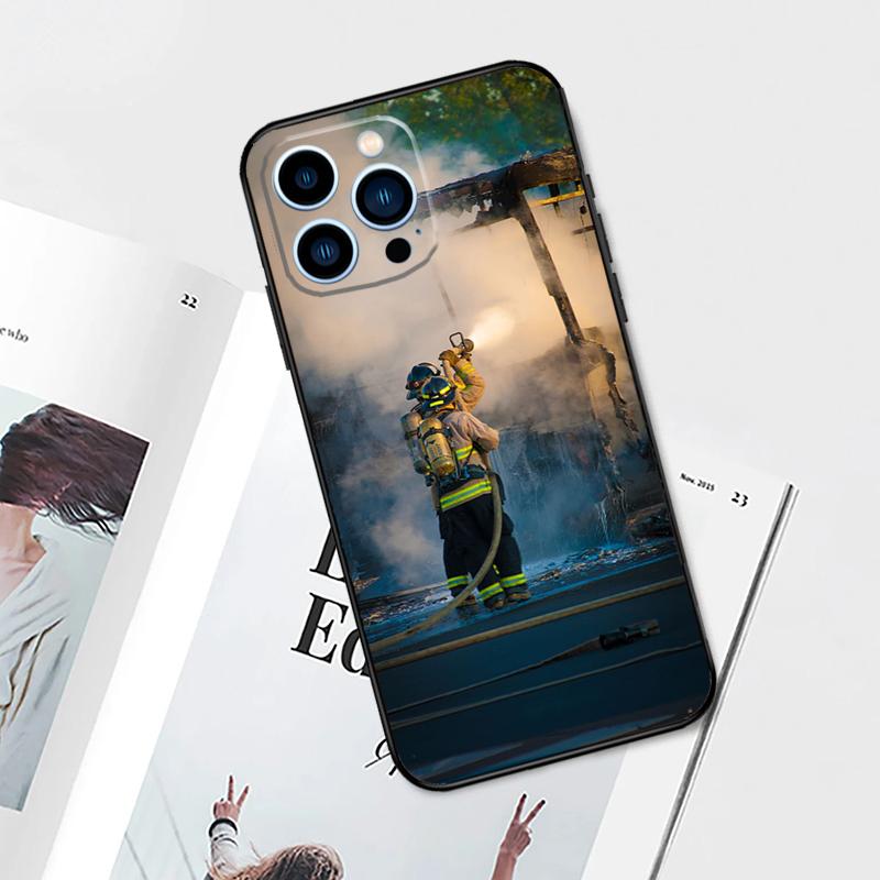 Firefighter Heroes Case For iPhone 14 13 12 11 15 Pro Max Plus XS Max X XR 7 8 Plus 13 12 Mini Phone Cover