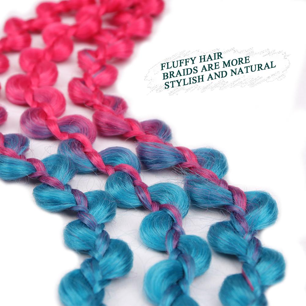 Colored Braids Hair Extension With Rubber Band Rainbow Synthetic Long Hairpieces Ponytail For Women And Girls Halloween Christmas Party Daily Wear