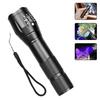 395nm 2 in 1 UV Flashlight Black Light LED Torch Type-C Rechargeable Lamp Outdoor Zoom Waterproof Lantern for Pet Urine Stains