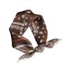 100% Silk Square Scarf Women Lightweight Bohemian Print Wrap UV Protection Neck Head Cover Fashion Accessory