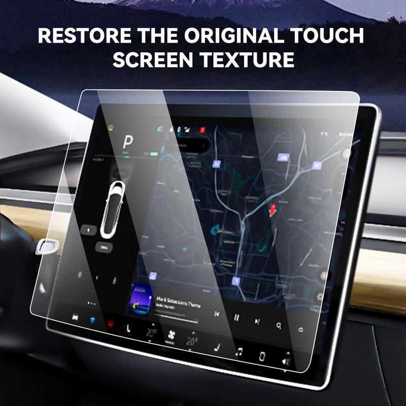 For Tesla Model 3 Y Car Navigation Screen Protector Center Control Screen Glass Film Tempered Glass Anti Scratch Protection Film