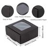 10 Pcs Square White/Kraft/Black Window Packaging Boxes, Various Sizes, Wedding Party Gifts, Handmade Soap Chocolate Flat Boxes