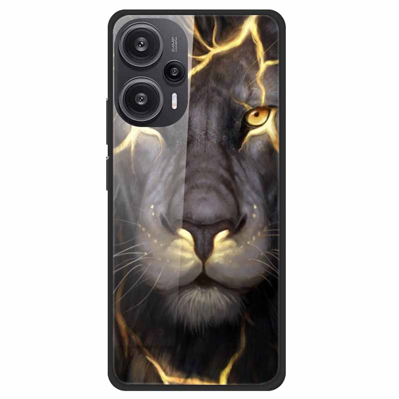 For Xiaomi Poco F5 5G F5Pro Case Luxury Tempered Glass Soft Bumper Phone Cover for POCO F5 Pro 2023 Fundas on PocoF5 Painted