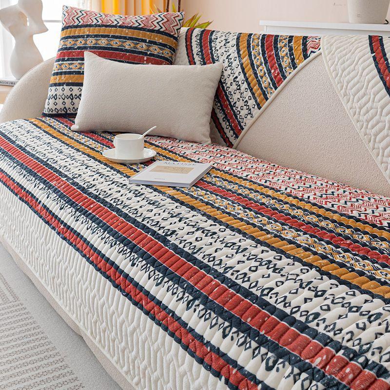 Жаккардовый бархатный чехол для дивана — фото 5