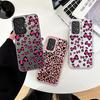 Case For Samsung For Galaxy A16 A34 A13 A15 A32 A25 A17 A14 A23 A12 A24 Soft Cover Leopard Print Pink Love